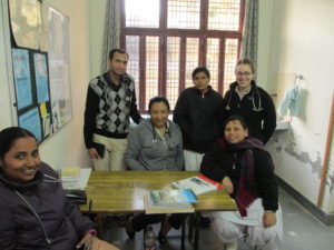 Sarah Buller with Herbertpur staff members