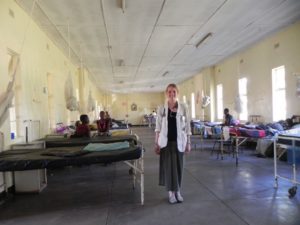 Brianna Moyer in Macha Hospital ward