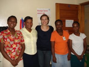 Rebecca and Haitian friends
