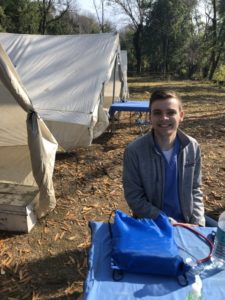 Stephen at first clinic site near Bir